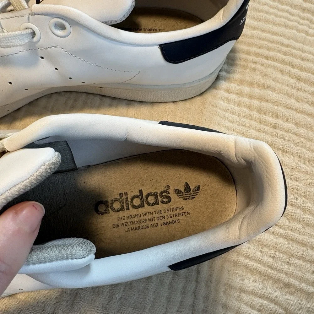 Adidas Stan Smith Sneaker Cloud White Navy Mens Size 7.5 Athletic‎ Sports